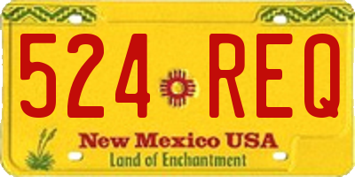 NM license plate 524REQ