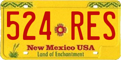 NM license plate 524RES