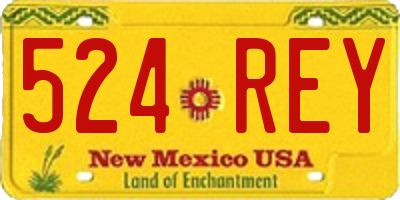 NM license plate 524REY