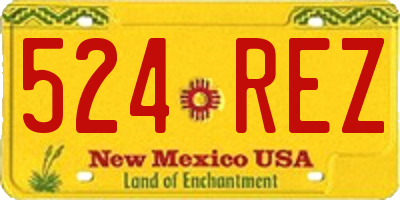 NM license plate 524REZ