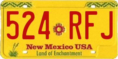 NM license plate 524RFJ