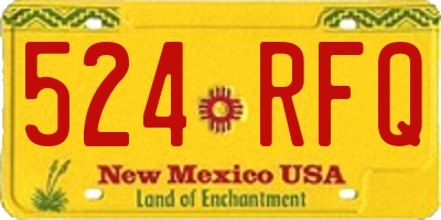 NM license plate 524RFQ