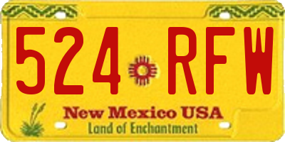 NM license plate 524RFW