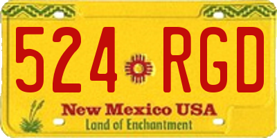 NM license plate 524RGD