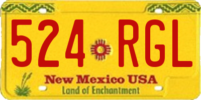 NM license plate 524RGL