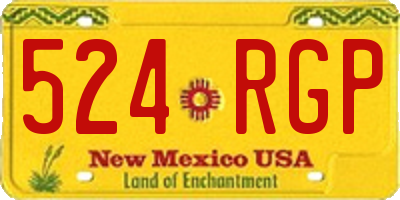 NM license plate 524RGP