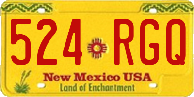 NM license plate 524RGQ