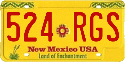 NM license plate 524RGS