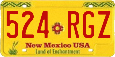 NM license plate 524RGZ