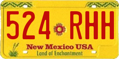 NM license plate 524RHH