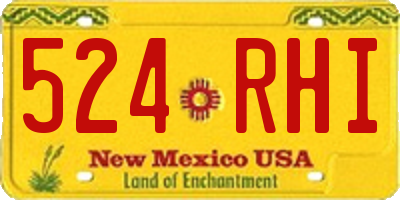 NM license plate 524RHI