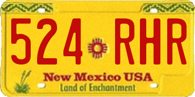 NM license plate 524RHR