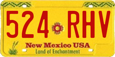 NM license plate 524RHV