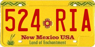 NM license plate 524RIA