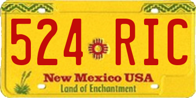 NM license plate 524RIC