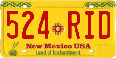 NM license plate 524RID