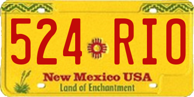 NM license plate 524RIO