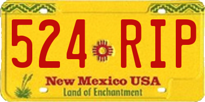 NM license plate 524RIP