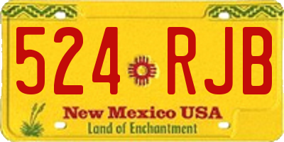 NM license plate 524RJB