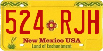 NM license plate 524RJH