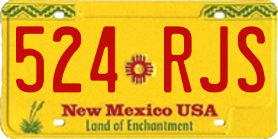 NM license plate 524RJS