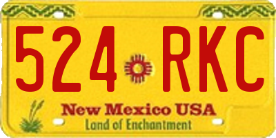 NM license plate 524RKC