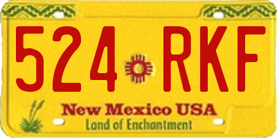 NM license plate 524RKF