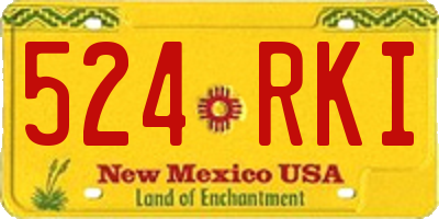 NM license plate 524RKI