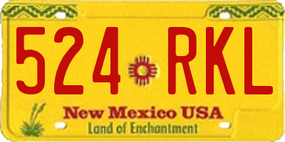 NM license plate 524RKL