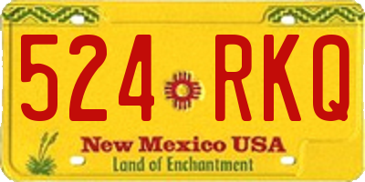 NM license plate 524RKQ