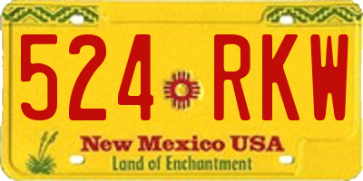 NM license plate 524RKW