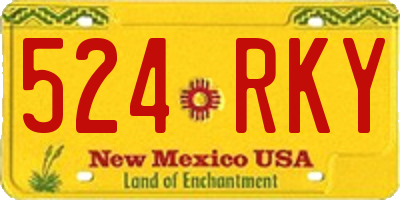 NM license plate 524RKY