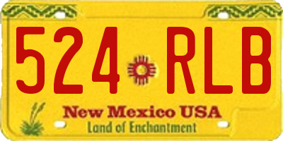 NM license plate 524RLB
