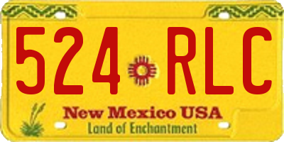 NM license plate 524RLC