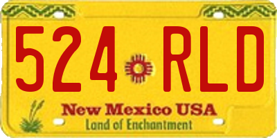 NM license plate 524RLD