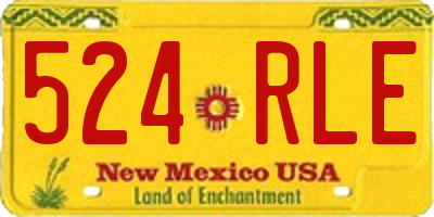 NM license plate 524RLE