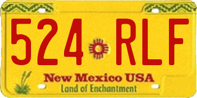 NM license plate 524RLF