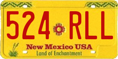 NM license plate 524RLL
