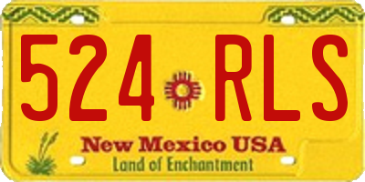 NM license plate 524RLS