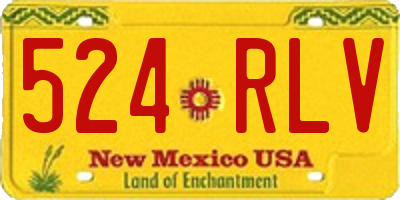 NM license plate 524RLV