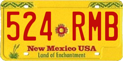 NM license plate 524RMB