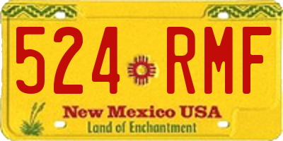 NM license plate 524RMF