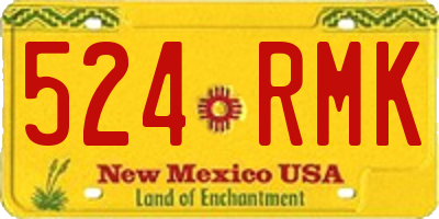 NM license plate 524RMK