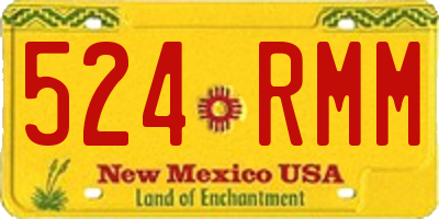 NM license plate 524RMM