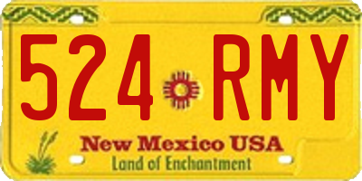 NM license plate 524RMY