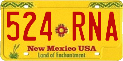 NM license plate 524RNA