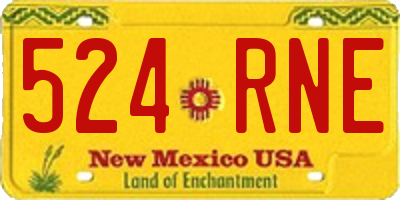 NM license plate 524RNE