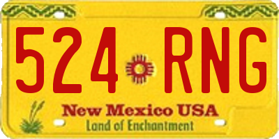 NM license plate 524RNG