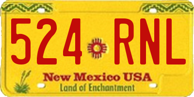 NM license plate 524RNL