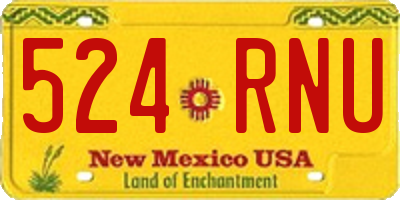NM license plate 524RNU
